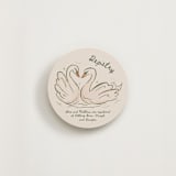 "Swan Love" - Novelty Enclosure Cards in Blush by Vera Lim - Front