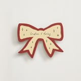 "Whimsical Bow" - Novelty Enclosure Cards in Velvet Red by Zove Ahhh - Front