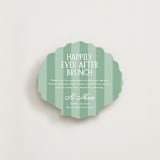 "wide stripes" - Novelty Enclosure Cards in Sage by Laura Hamm - Front