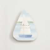 "Chatham" - Novelty Enclosure Cards in Aqua by Jennifer Wick - Front