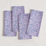 "Morning in the garden" - Napkins in Peony by Magdalena Kucova - Napkins, Set of 4
