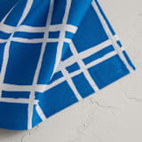 "Window Plaid" - Napkins in Brilliant by Blustery August - Detail