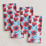 "Painted Poppies" - Napkins in Poppy by Katharine Watson - Napkins, Set of 4