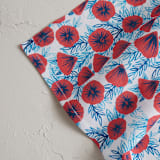 "Painted Poppies" - Napkins in Poppy by Katharine Watson - Detail