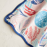 "Fish In The Sea" - Napkins in Navy by Morgan Ramberg - Detail