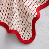 "Painted Ric Rac" - Napkins in Candy Cane by Rochelle Renee - Detail