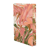 "Hand-Marbled Hardcover Notebook in Peony Bloom" - Notebook in pink by Inner Child