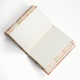 "Hand-Marbled Hardcover Notebook in Peony Bloom" - Notebook in pink by Inner Child