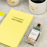 "I Can Handle Anything - Bright Yellow Hardcover Journal" - Notebook in yellow by Chez Gagné