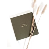 "Dear Daughter Foil Embossed Square Linen Notebook | Gold on Olive" - Notebook in green by Jessica Cunningham