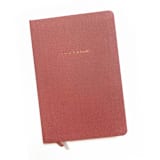 "Custom Text Foil Embossed Linen Notebook | Gold Foil on Dusty Rose Linen" - Notebook in pink by Jessica Cunningham