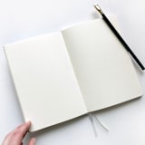 "Custom Text Foil Embossed Linen Notebook | Gold Foil on Sage Green Linen" - Notebook in green by Jessica Cunningham