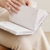 "Tria Black White Zero Waste Handmade Artisanal Journal" - Notebook in black by Anjali Purohit