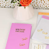 "Wildest Dreams - Lavender Hardcover Journal" - Notebook in purple by Chez Gagné