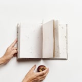 "Bistre , A Zero Waste Handmade Artisanal Journal " - Notebook in black by Anjali Purohit