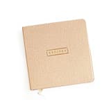 "Linen Recipes Book | Gold Foil on Sand Linen" - Notebook in beige by Jessica Cunningham