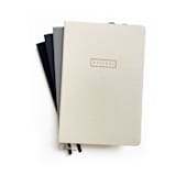 "Linen Recipe Book | Gold Foil on Cream Linen" - Notebook in beige by Jessica Cunningham