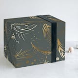"Luxe branches" - Wrapping Paper in grey by Lucrecia Caporale - Front