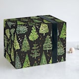 "Decorated Christmas trees" - Wrapping Paper in green by Rosana Laiz Blursbyai - Front