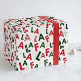 "Falala" - Wrapping Paper in Red by Baumbirdy - Front