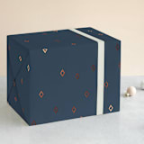 "Tiny Diamonds" - Wrapping Paper in Midnight by Liz Conley - Front