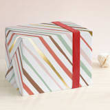"Festive Lines" - Wrapping Paper in Candy by Creo Study - Front