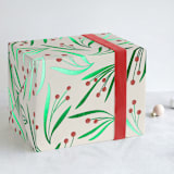 "Merry Mistletoe" - Wrapping Paper in Greenery by On Friday We - Front
