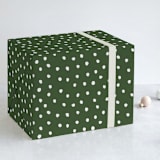 "Delicate Dots" - Wrapping Paper in Evergreen by Roxy Cervantes - Front