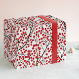 "winter berries" - Wrapping Paper in Berry by Yaling Hou Suzuki - Front