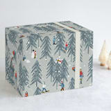 "Winter Play" - Wrapping Paper in Glacier by Meggy Masters - Front