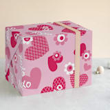 "XOXO" - Wrapping Paper in Fuchsia by Mandy Rider - Front