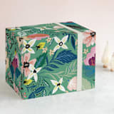 "Jungle Florals" - Wrapping Paper in Green by Alethea and Ruth - Front