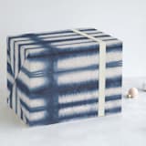 "Shibori lines" - Wrapping Paper in Navy by Creo Study - Front