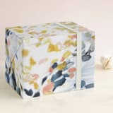 "Chasing Light" - Wrapping Paper in Marine Blue by Mya Bessette - Front