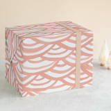 "Watercolor Bunting" - Wrapping Paper in Salmon by Liz Conley - Front