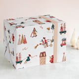 "Holiday Season" - Wrapping Paper in White by Vivian Yiwing - Front
