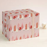 "Tree Lot" - Wrapping Paper in Snow by Morgan Kendall - Front