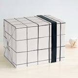 "Montauk" - Wrapping Paper in Charcoal by Carolyn Nicks - Front