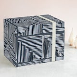 "Steps II" - Wrapping Paper in Navy by Creo Study - Front
