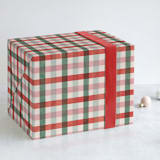 "Perfect Plaid" - Wrapping Paper in Fruitcake by Pixel and Hank - Front