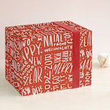 "One World" - Wrapping Paper in Santa Suit by Claudia Orengo - Front