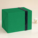 "Dotted Rows" - Wrapping Paper in Spearmint by Ann Gardner - Front