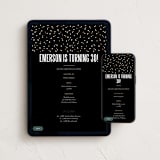 "Statement" - Online Birthday Invitations in Onyx by Robert and Stella - Mobile + desktop layout
