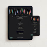"scattered candles" - Online Birthday Invitations in Midnight by Ellen Schlegelmilch - Mobile + desktop layout