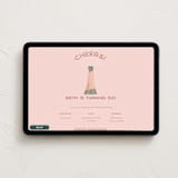 "Let's Cheers!" - Online Birthday Invitations in Rose by Julie Hebert - Desktop layout