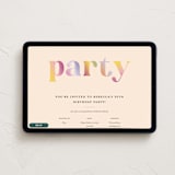 "Gradient Party" - Online Birthday Invitations in Fruitcake by Vera Lim - Desktop layout
