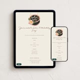 "Floral Cake" - Online Birthday Invitations in Cream by Vera Lim - Mobile + desktop layout