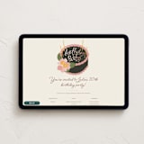 "Floral Cake" - Online Birthday Invitations in Cream by Vera Lim - Desktop layout