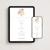"A cake to celebrate" - Online Birthday Invitations in Peach by Hudson meet Rose - Mobile + desktop layout
