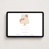 "A cake to celebrate" - Online Birthday Invitations in Peach by Hudson meet Rose - Desktop layout